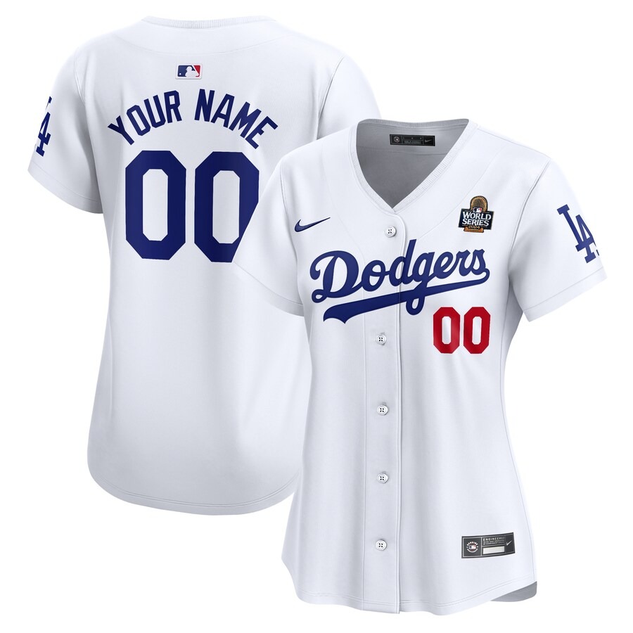 Women's Los Angeles Dodgers Nike White 2024 World Series Home Custom Limited Jersey - Jersey