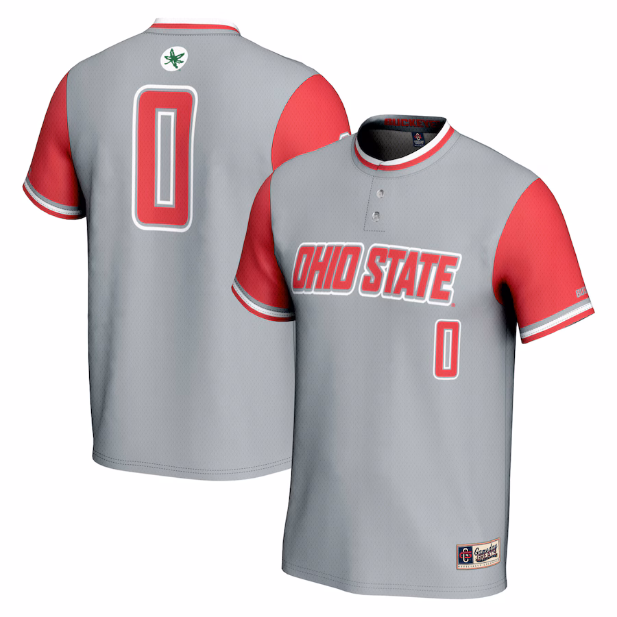 Youth GameDay Greats #0 Gray Ohio State Buckeyes Lightweight Softball Jersey - Jersey