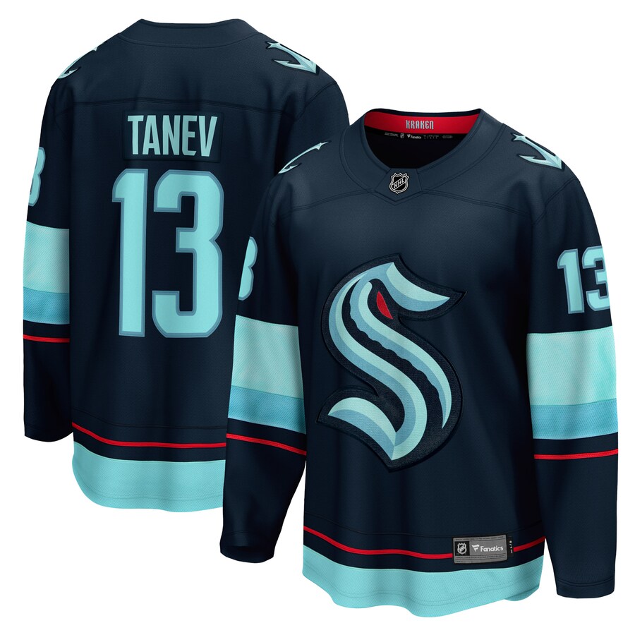 Men's Seattle Kraken Brandon Tanev Fanatics Branded Deep Sea Blue Home Premier Breakaway Player Jersey - Jersey