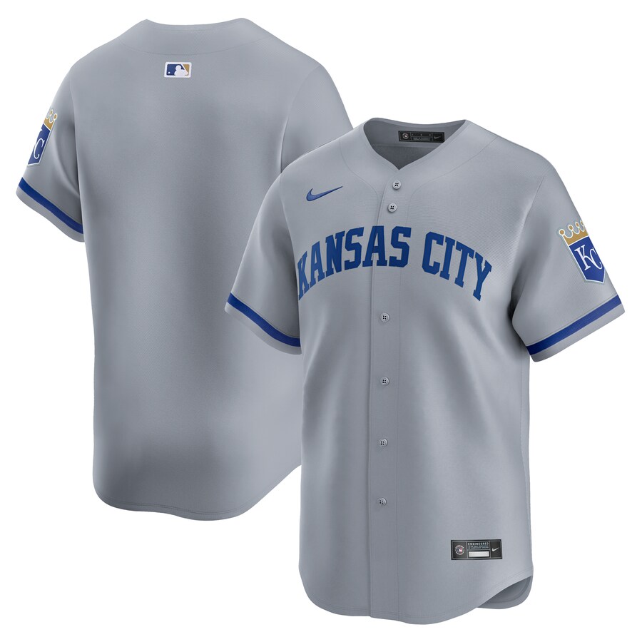 Men's Kansas City Royals  Nike Gray Away Limited Jersey - Jersey