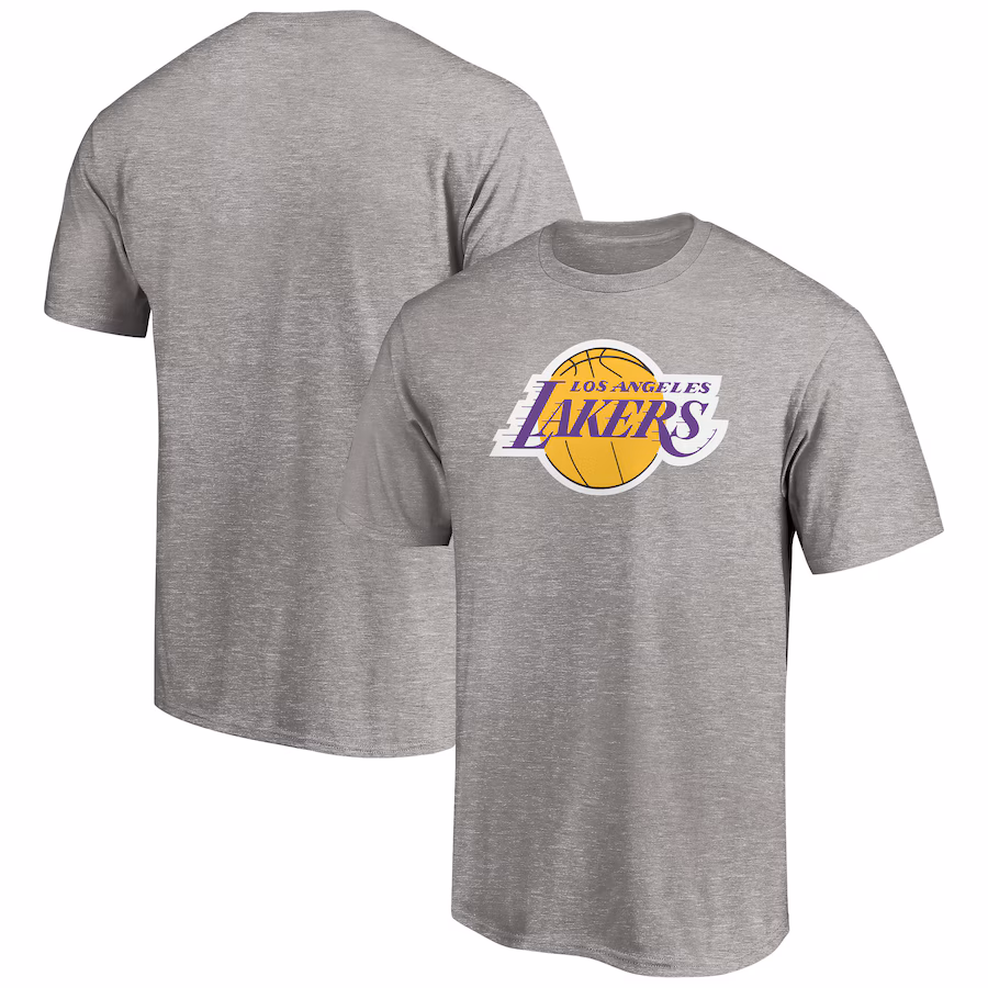 Men's Los Angeles Lakers Heather Gray Logo T-Shirt - Jersey