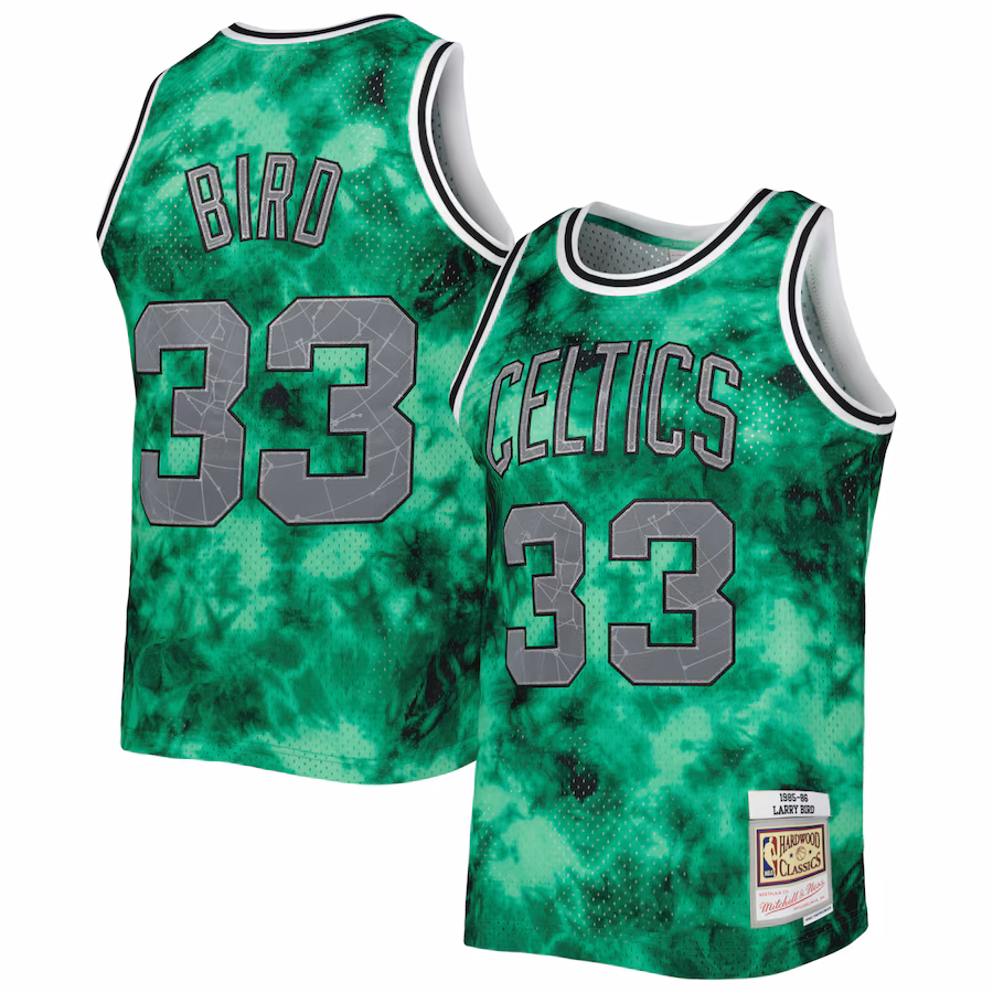 Men's Boston Celtics Larry Bird Mitchell & Ness Kelly Green 1985/86 Galaxy Swingman Jersey - Jersey