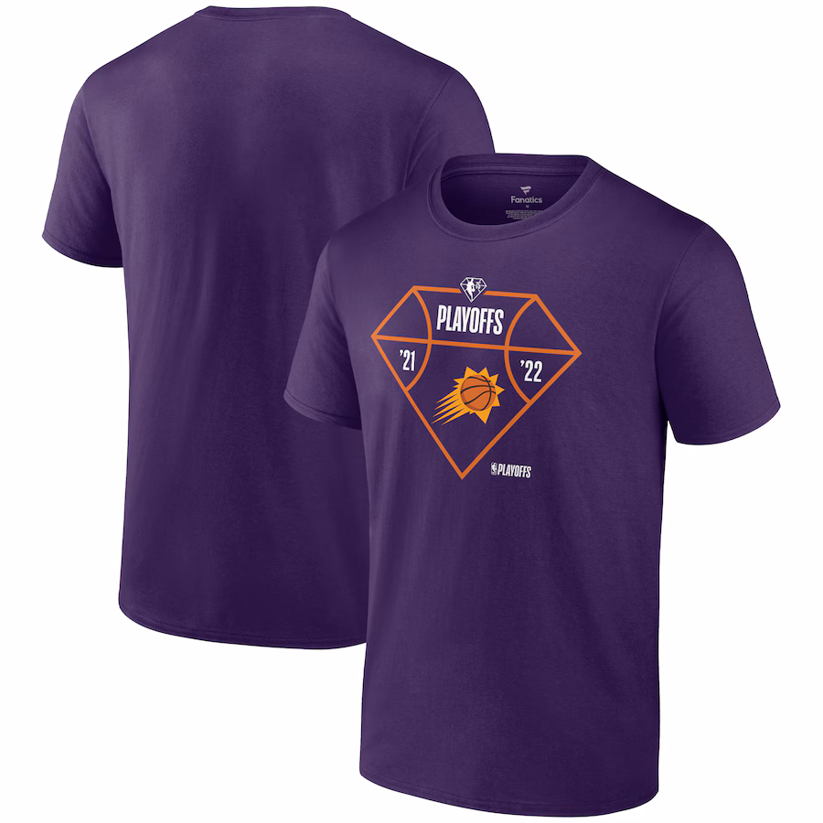 Men's Phoenix Suns Fanatics Purple 2022 NBA Playoffs Diamond Tip Off T-Shirt - Jersey