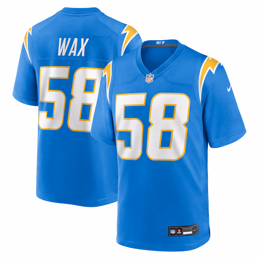 Men's Los Angeles Chargers Marlowe Wax Nike Powder Blue Team Game Jersey - Jersey