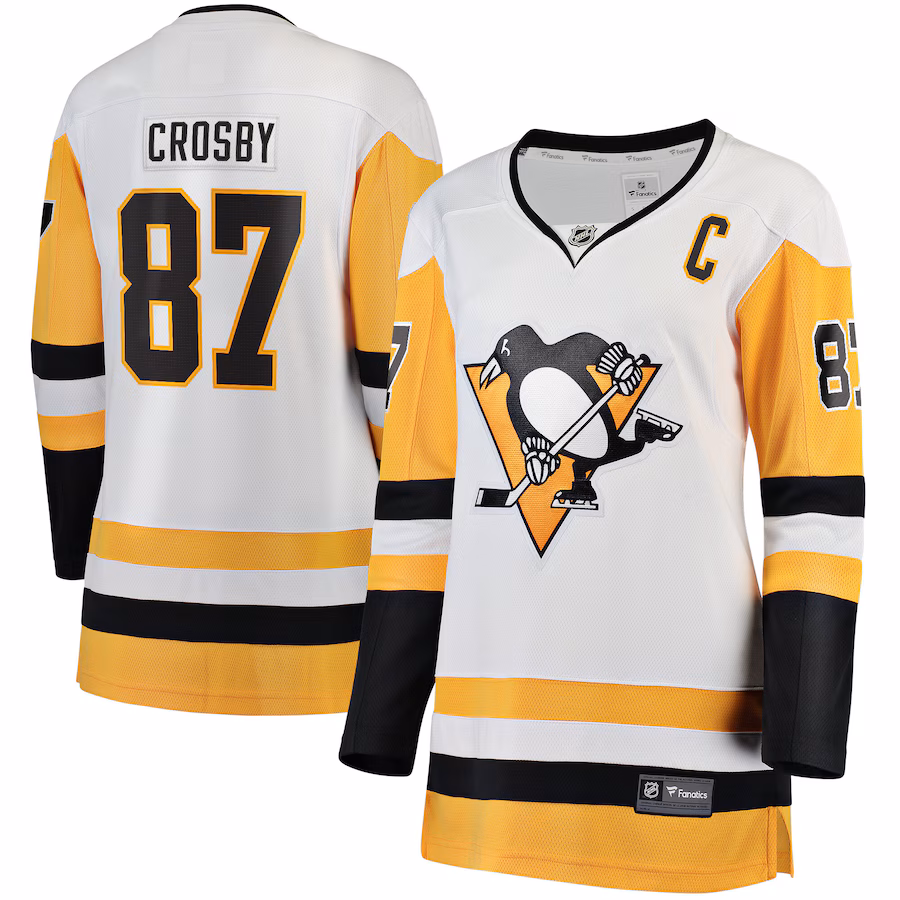 Women's Pittsburgh Penguins Sidney Crosby Fanatics White Premier Breakaway Player Jersey - Jersey