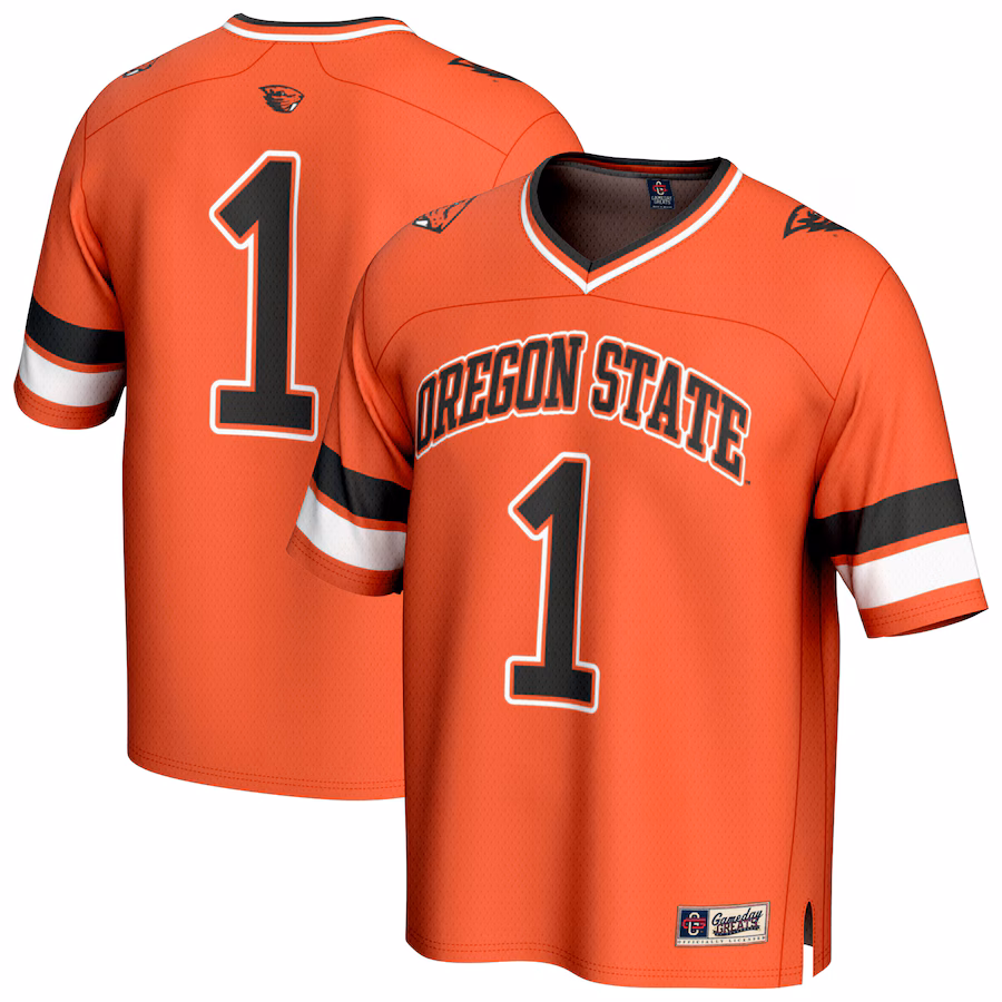 Youth GameDay Greats #1 Orange Oregon State Beavers Lightweight Collegiate Football Fashion Jersey - Jersey
