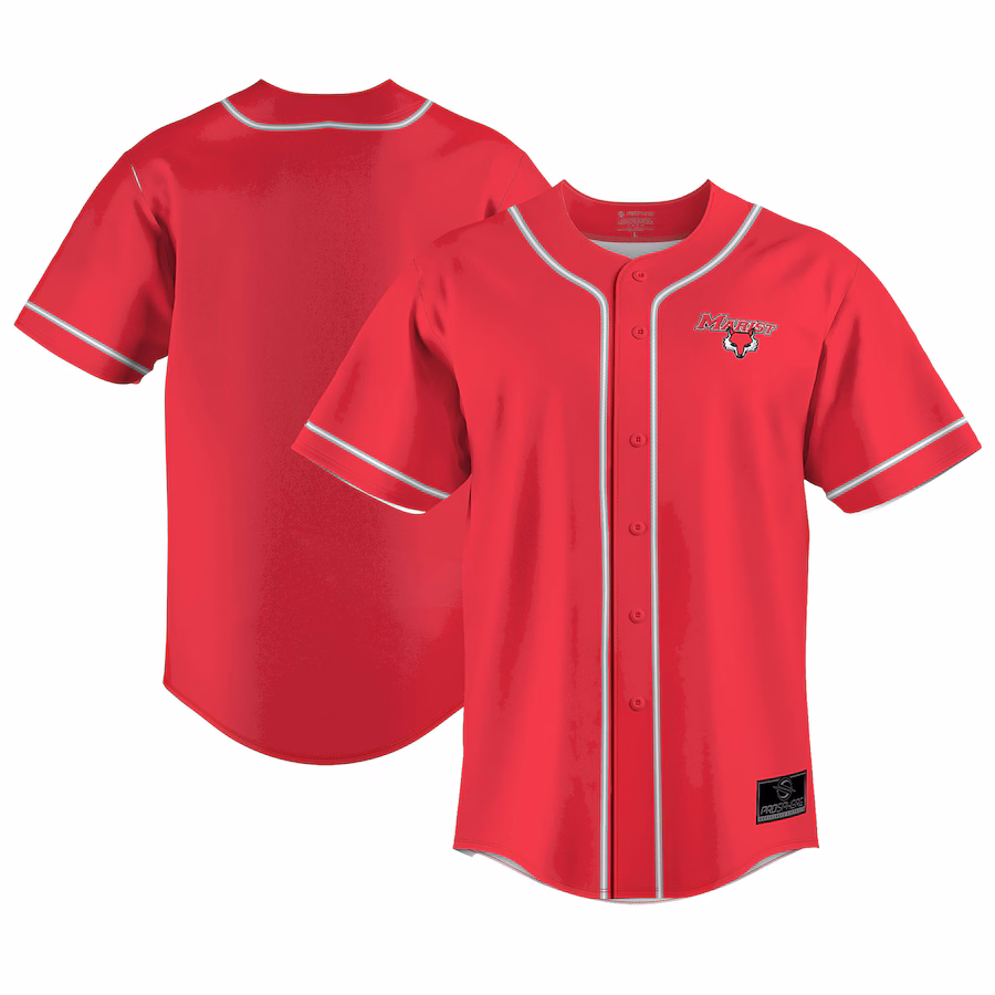 Youth ProSphere  Red Marist Red Foxes  Baseball Jersey - Jersey