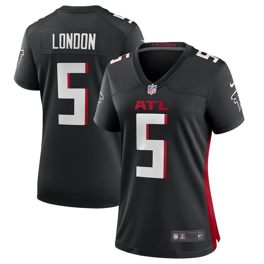 Women's Atlanta Falcons Drake London Nike Black Player Game Jersey - Jersey