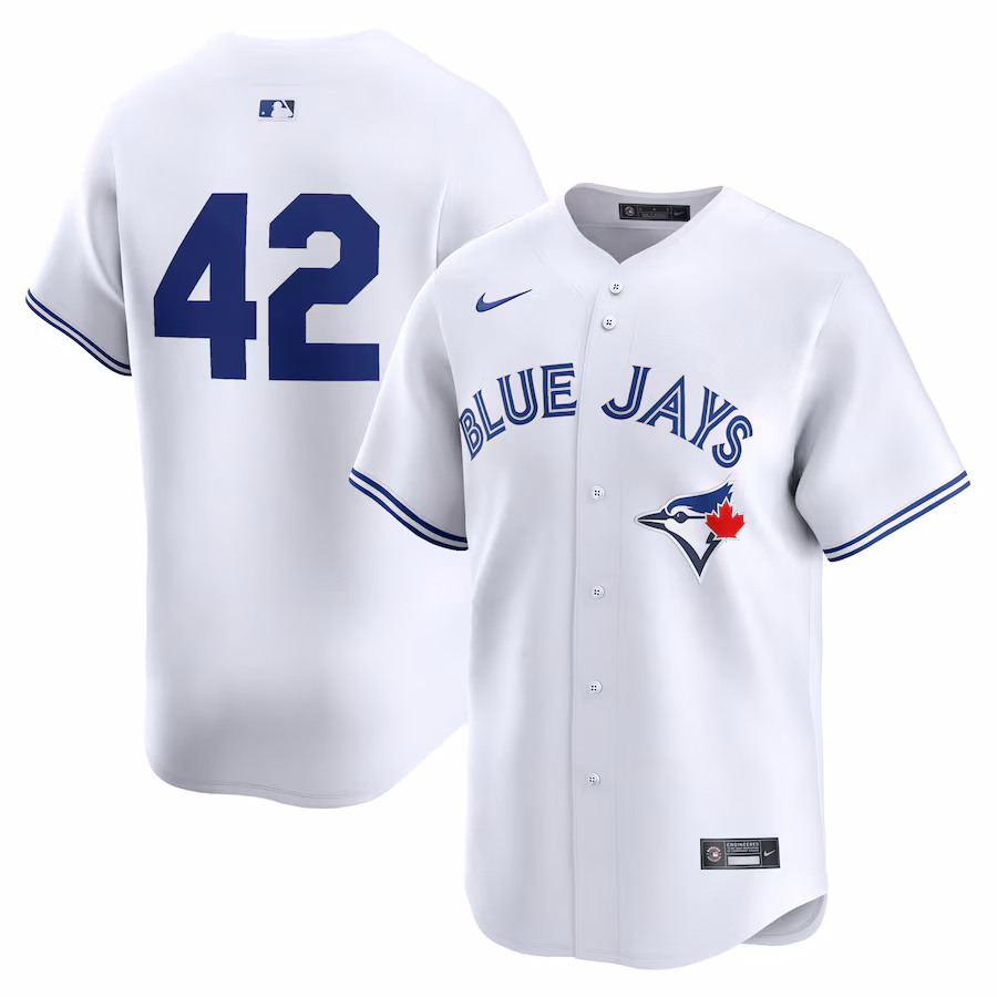 Men's Toronto Blue Jays  Nike White 2024 Jackie Robinson Day Home Limited Jersey - Jersey