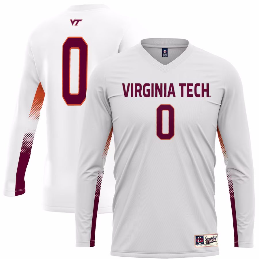 #0 Virginia Tech Hokies GameDay Greats Unisex Lightweight Volleyball Jersey - White - Jersey