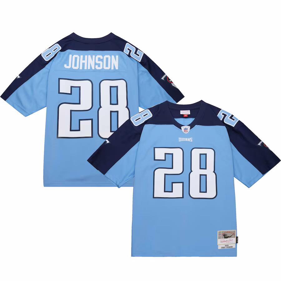Men's Tennessee Titans Chris Johnson Mitchell & Ness Light Blue Legacy Replica Jersey - Jersey