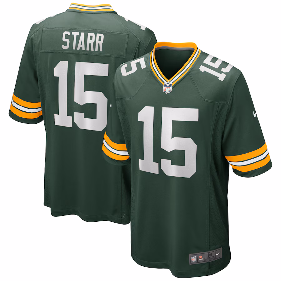 Men's Green Bay Packers Bart Starr Nike Green Game Retired Player Jersey - Jersey