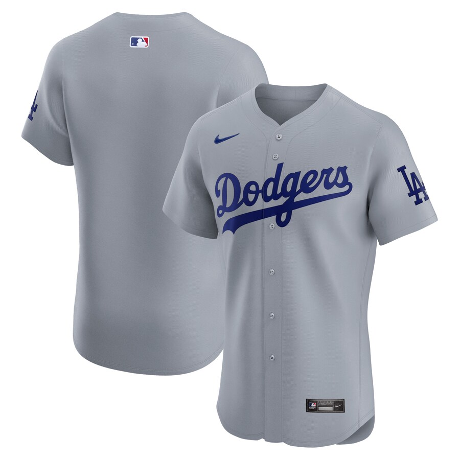 Men's Los Angeles Dodgers  Nike Gray Alternate Vapor Premier Elite Patch Jersey - Jersey