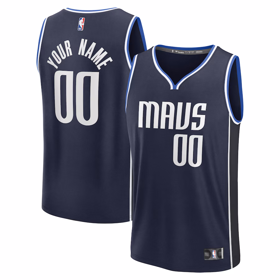 Men's Dallas Mavericks Fanatics Navy Custom Fast Break Jersey - Statement Edition - Jersey