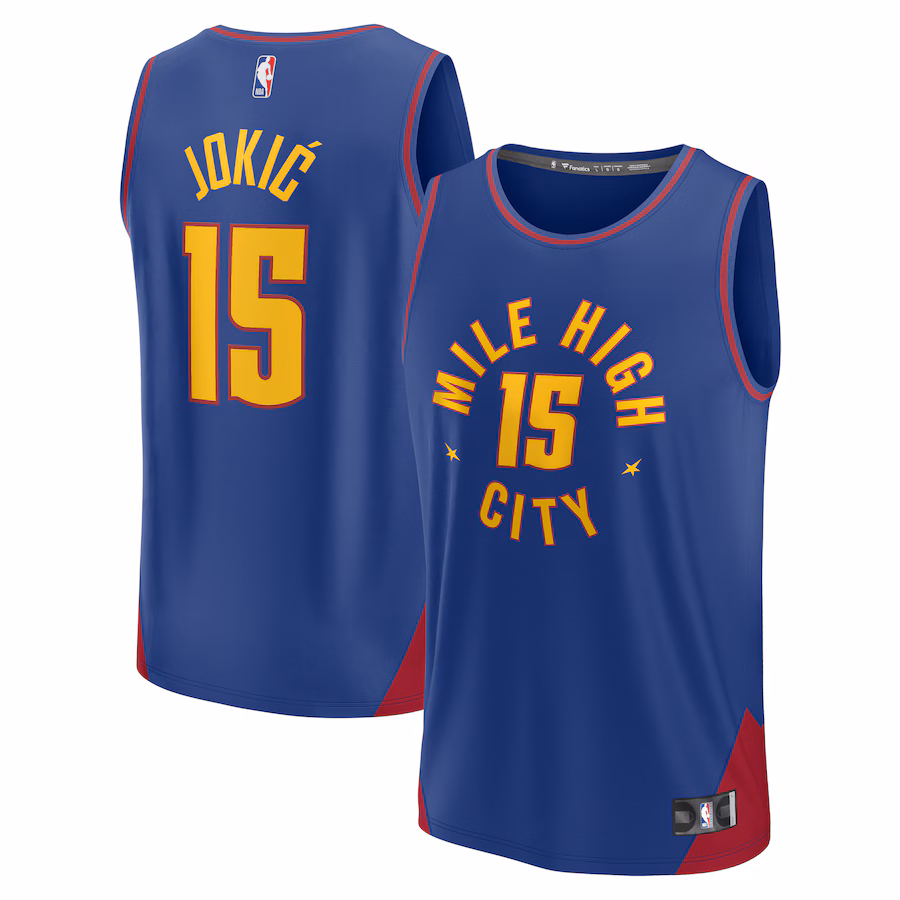 Youth Denver Nuggets Nikola Jokic Fanatics Blue Fast Break Player Jersey - Statement Edition - Jersey
