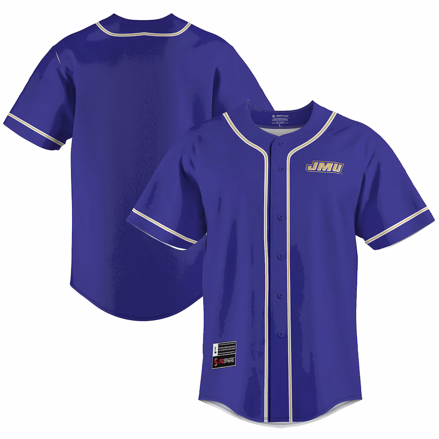 Men's GameDay Greats  Purple James Madison Dukes  Lightweight Baseball Jersey - Jersey
