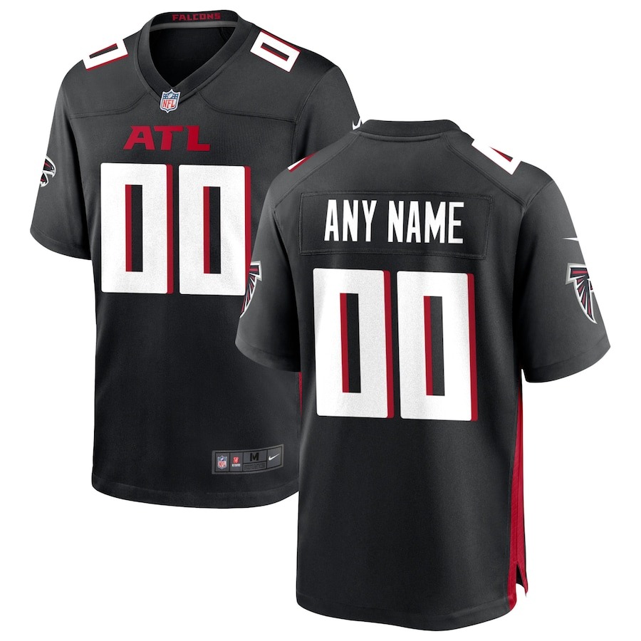 Men's Atlanta Falcons Nike Black Custom Game Jersey - Jersey