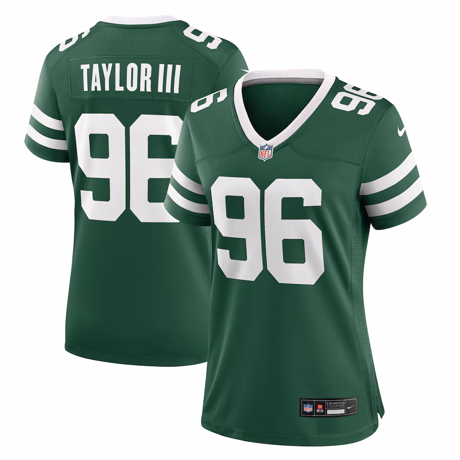 Women's New York Jets Leonard Taylor III Nike Legacy Green Game Jersey - Jersey