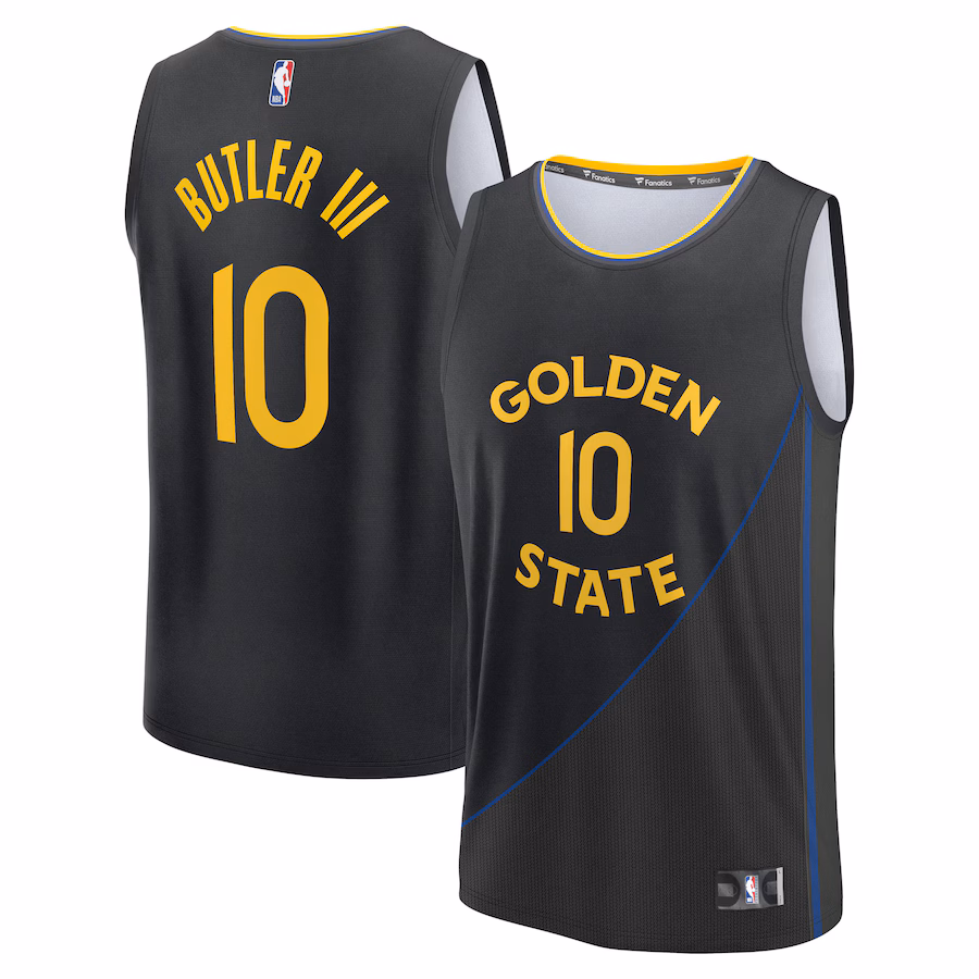 Men's Golden State Warriors Jimmy Butler III Fanatics Black Fast Break Replica Player Jersey - Statement Edition - Jersey