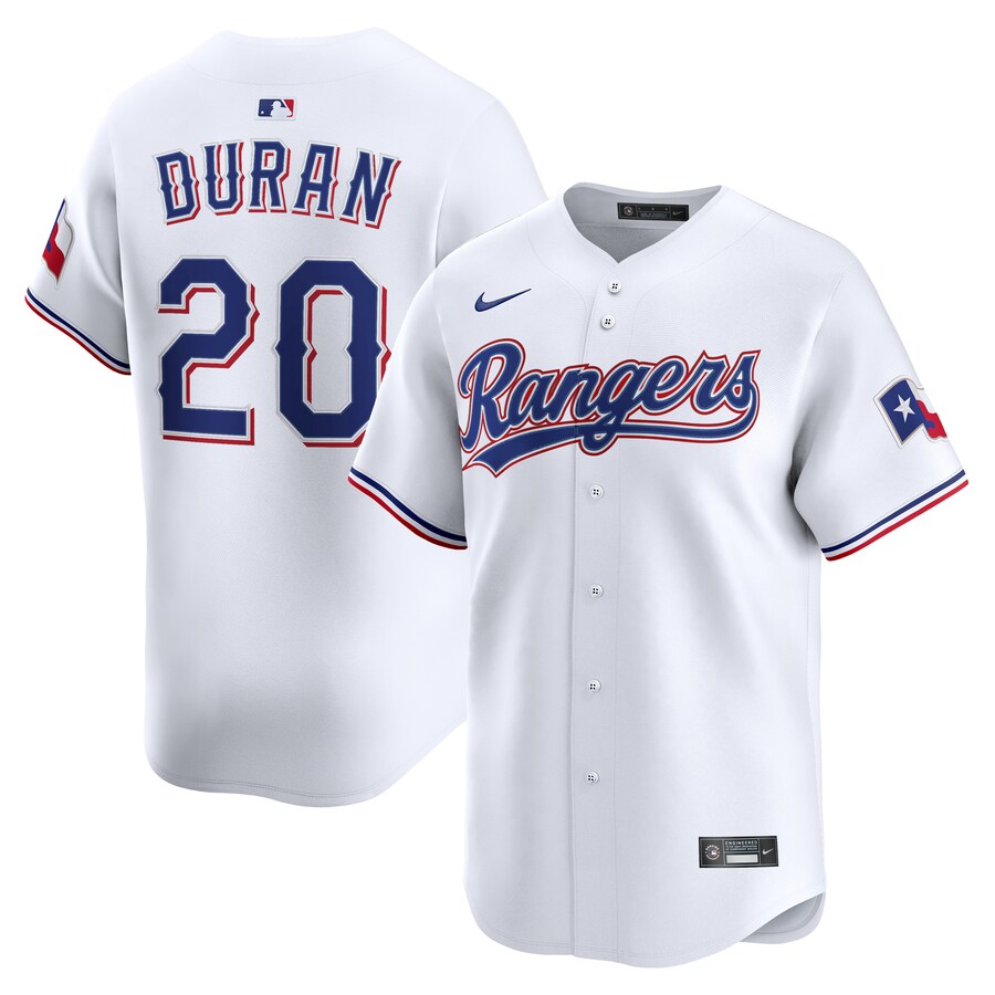 Men's Texas Rangers Ezequiel Durán Nike White Home Limited Player Jersey - Jersey