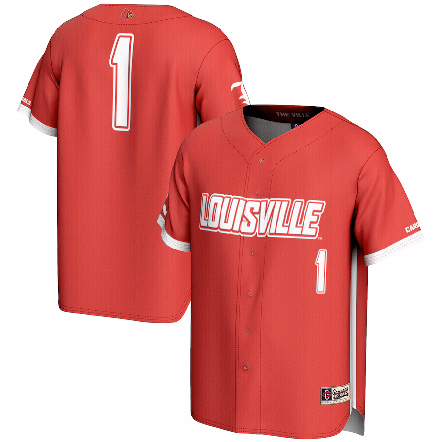 Youth GameDay Greats #1 Red Louisville Cardinals Lightweight Baseball Fashion Jersey - Jersey