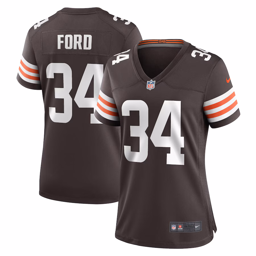 Women's Cleveland Browns Jerome Ford Nike Brown Game Player Jersey - Jersey
