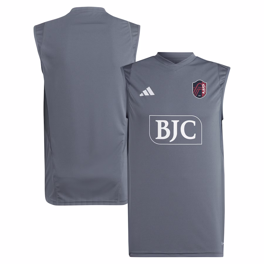 Men's St. Louis City SC adidas Gray 2024 Sleeveless Training Jersey - Jersey