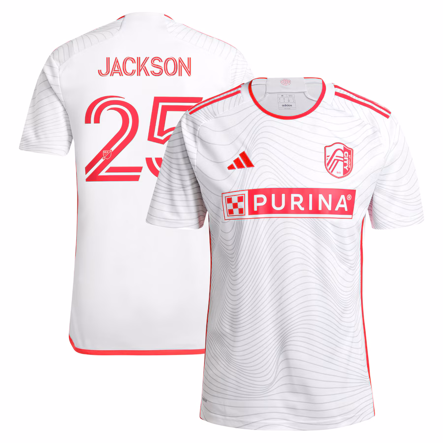 Men's St. Louis City SC Aziel Jackson adidas White 2024 The Confluence Kit Replica Player Jersey - Jersey
