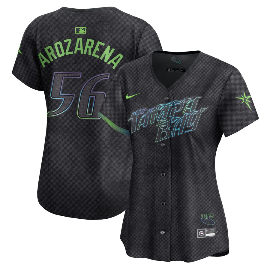Women's Tampa Bay Rays Randy Arozarena Nike Charcoal 2024 City Connect Limited Player Jersey - Jersey