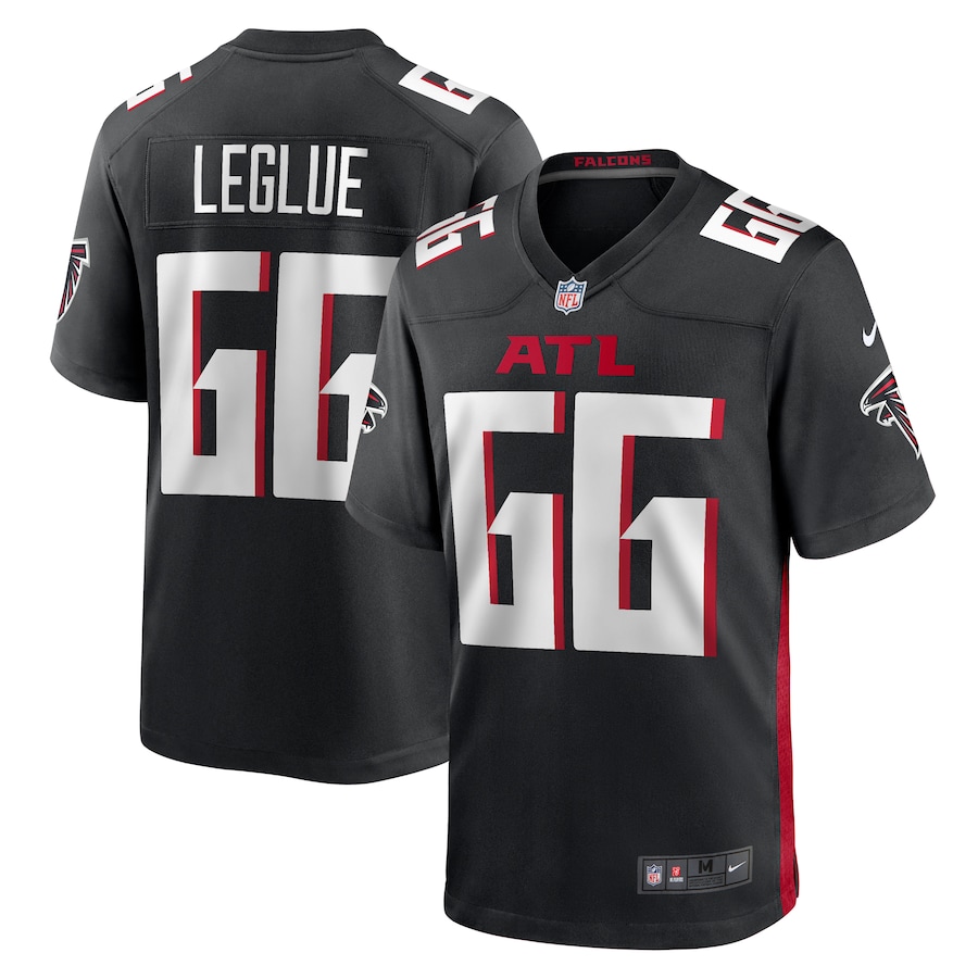 Men's Atlanta Falcons John Leglue Nike  Black Team Game Jersey - Jersey