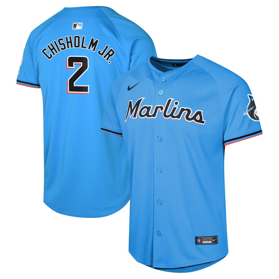 Youth Miami Marlins Jazz Chisholm Jr. Nike Blue Alternate Limited Player Jersey - Jersey