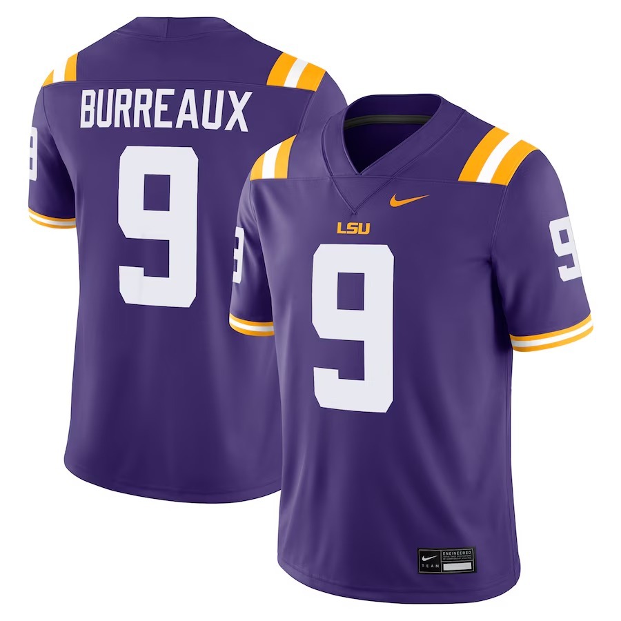 Men's Nike Joe Burrow Purple LSU Tigers Burreaux Alumni Game Jersey - Jersey