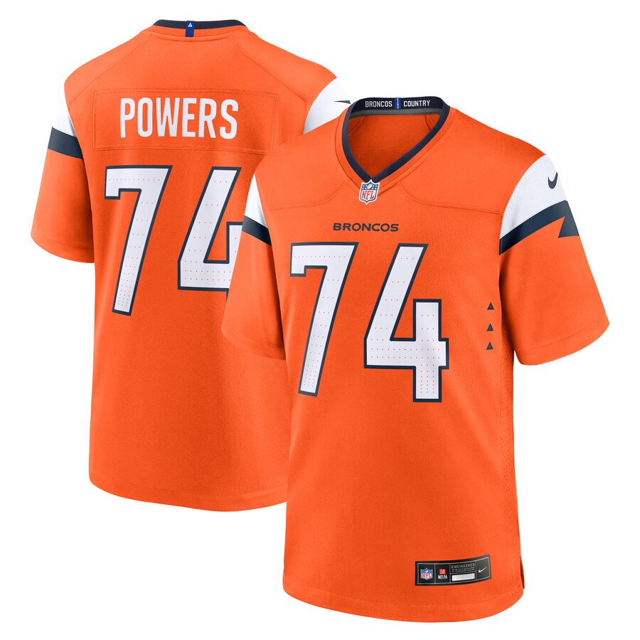 Men's Denver Broncos Ben Powers Nike Orange Team Game Jersey - Jersey