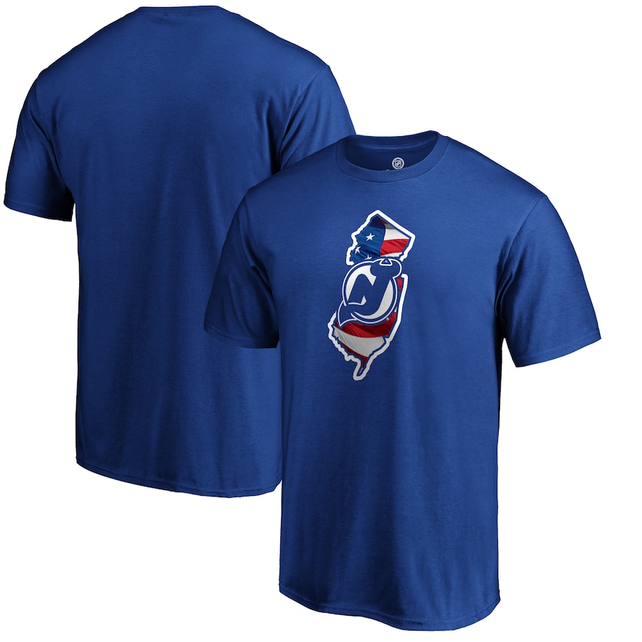 Men's New Jersey Devils Royal NHL Banner State T-Shirt - Jersey