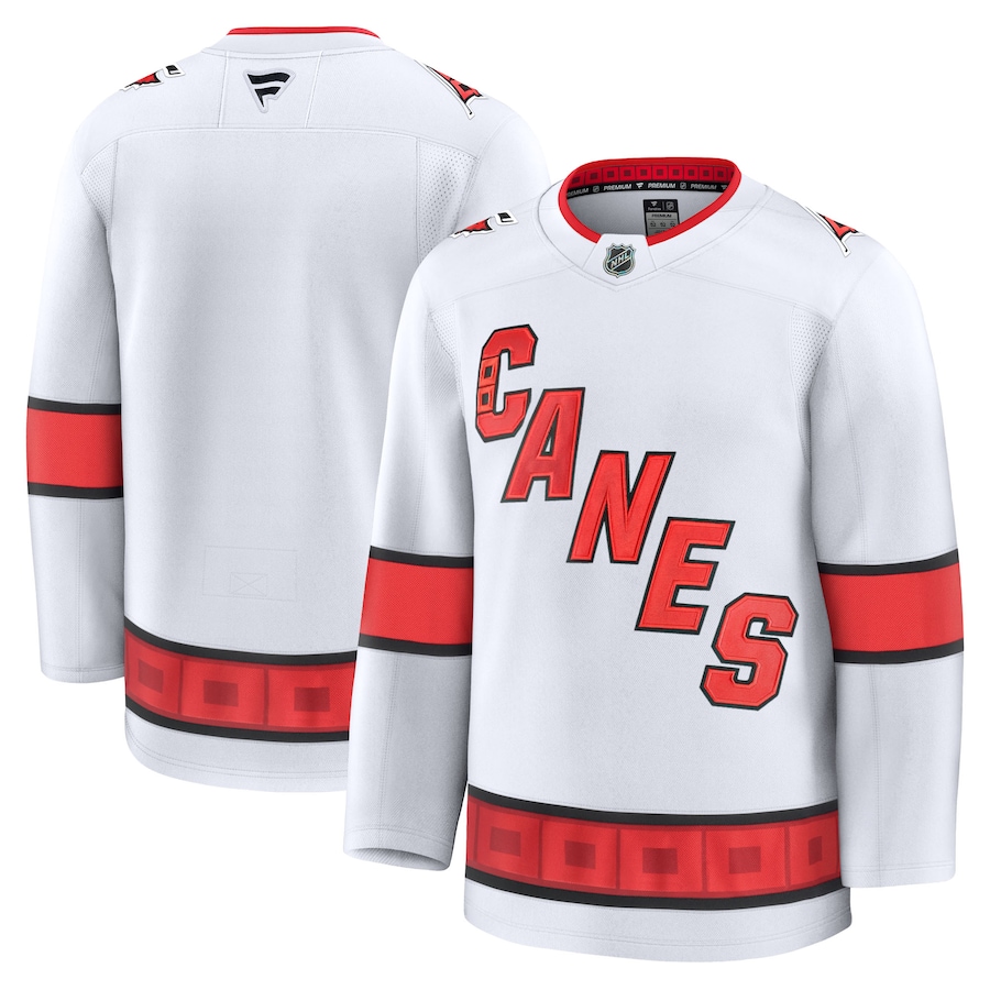 Men's Carolina Hurricanes Fanatics White Away Premium Jersey - Jersey
