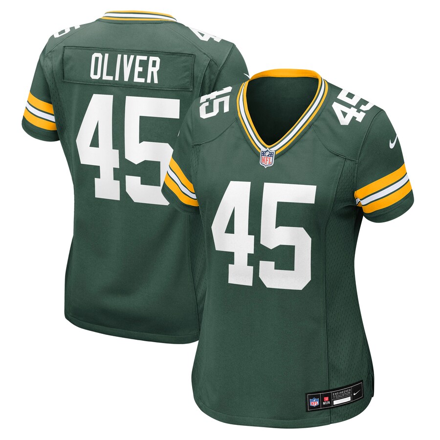 Women's Green Bay Packers Collin Oliver Nike Green Team Game Jersey - Jersey