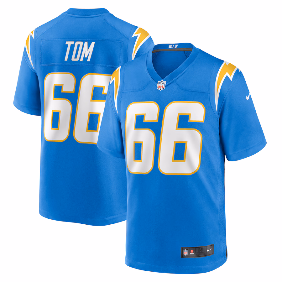 Men's Los Angeles Chargers Cameron Tom Nike  Powder Blue  Game Jersey - Jersey