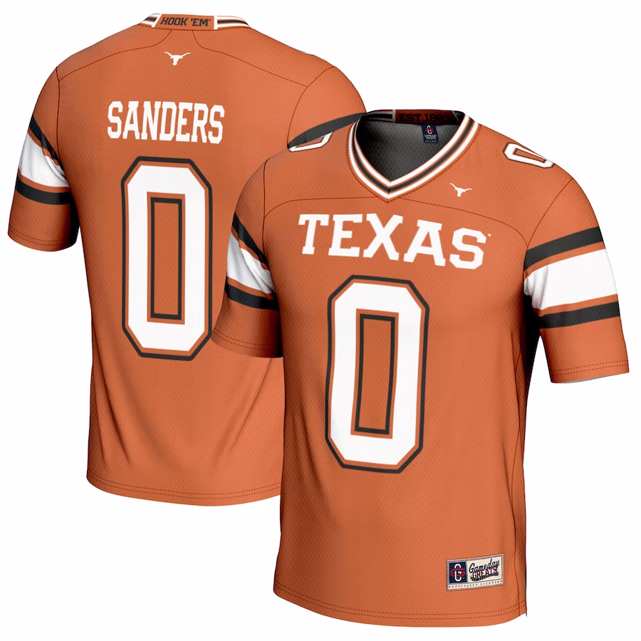 Ja'Tavion Sanders Texas Longhorns GameDay Greats Youth NIL Player Football Jersey - Texas Orange - Jersey
