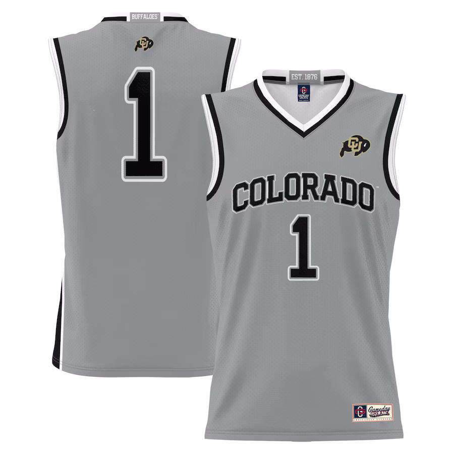 #1 Colorado Buffaloes GameDay Greats Youth Lightweight Replica Basketball Jersey - Gray - Jersey