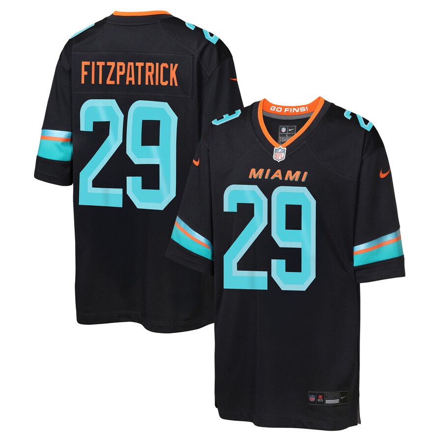 Youth Miami Dolphins Minkah Fitzpatrick Nike Pitch Blue 2025 Rivalries Collection Game Jersey - Jersey