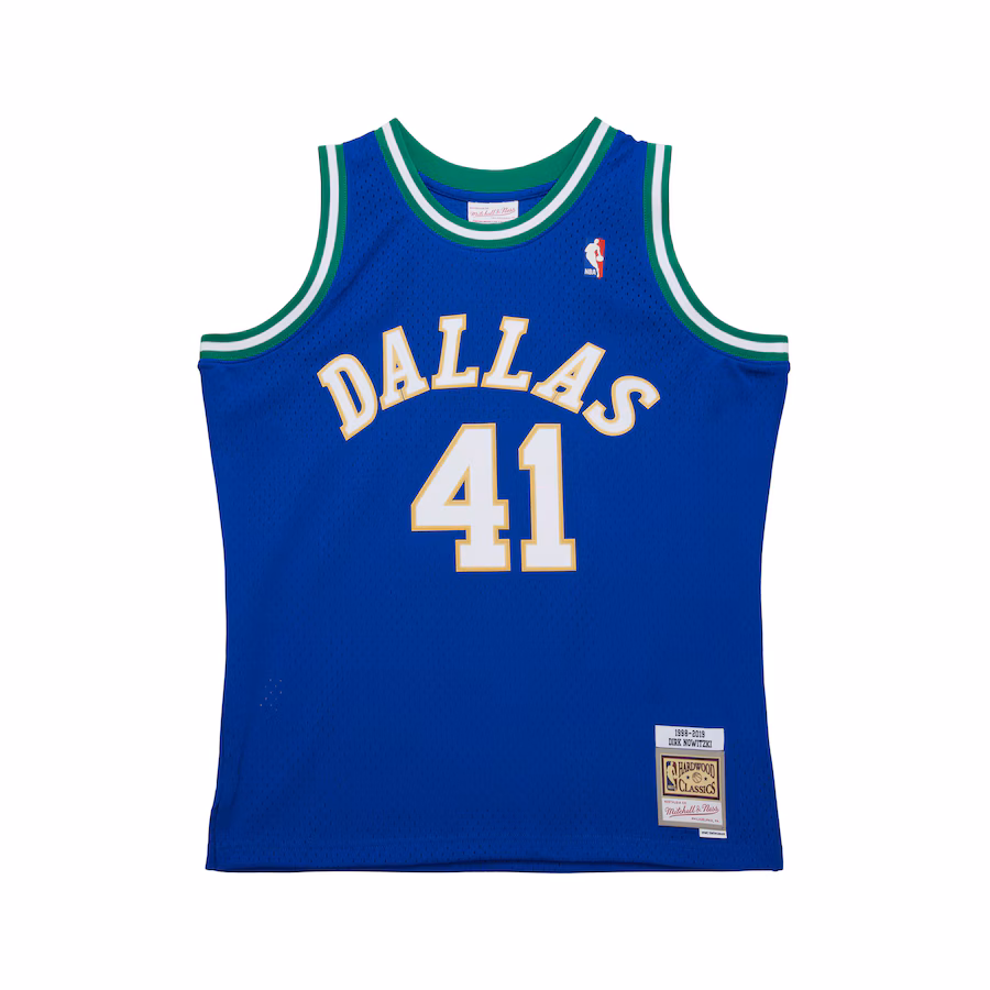 Men's Dallas Mavericks Dirk Nowitzki Mitchell & Ness Royal 1998-2019 Hardwood Classics Swingman Jersey - Jersey