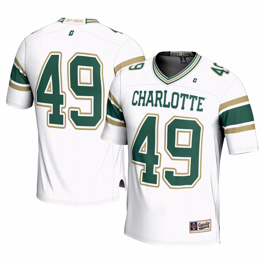 Youth GameDay Greats #49 White Charlotte 49ers Football Jersey - Jersey