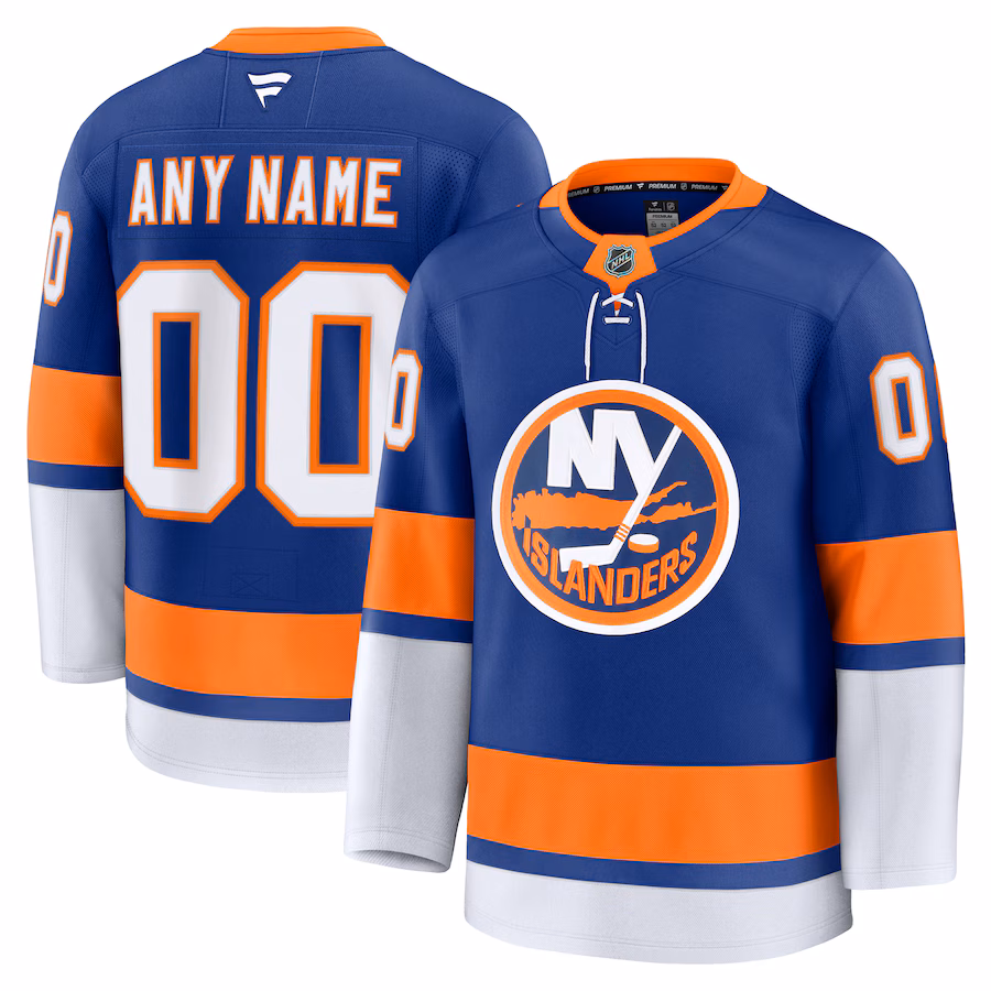 Men's New York Islanders Fanatics Royal Home Premium Custom Jersey - Jersey