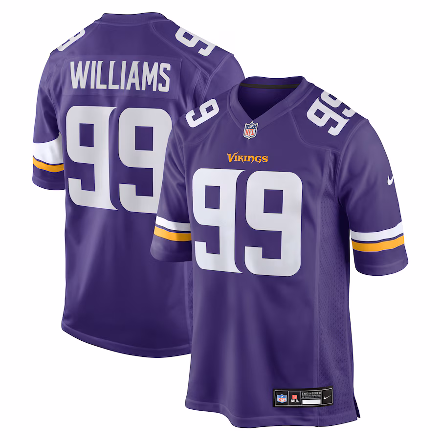 Men's Minnesota Vikings Elijah Williams Nike Purple Team Game Jersey - Jersey