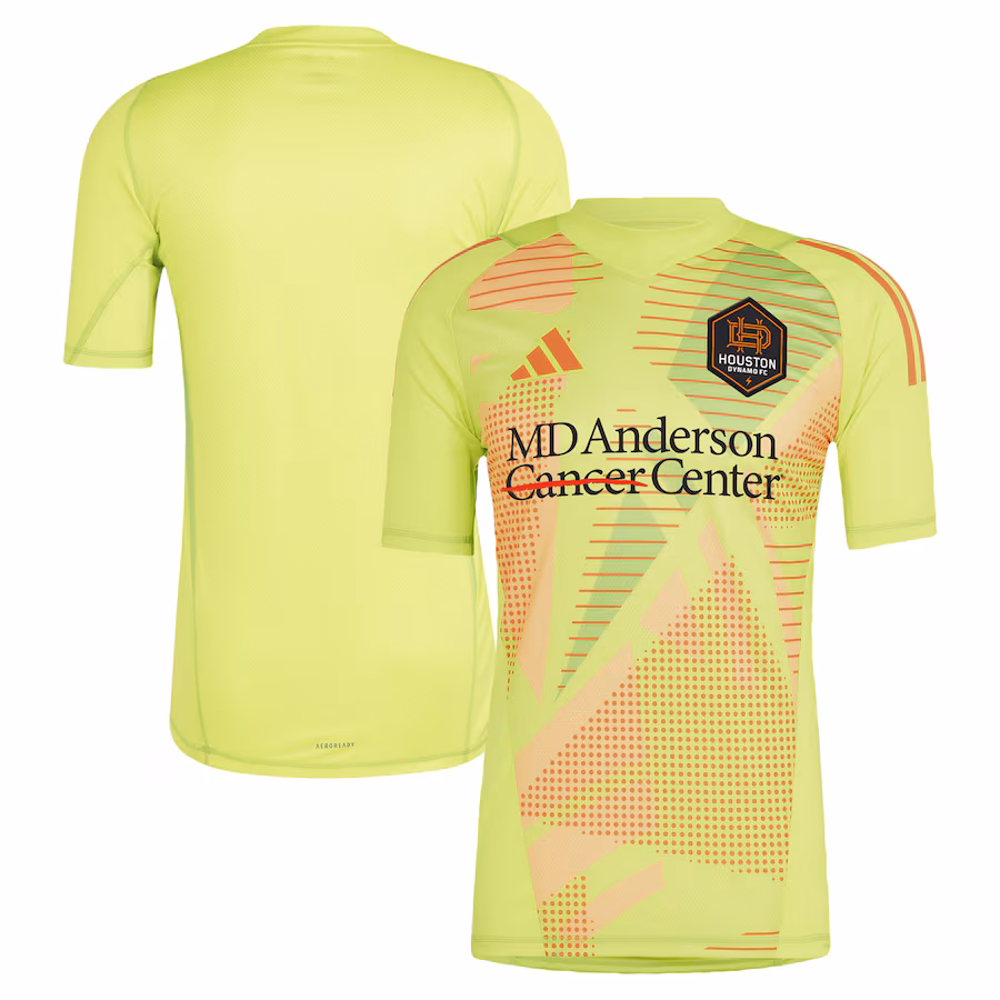 Men's Houston Dynamo FC adidas Yellow 2024 Goalkeeper Jersey - Jersey