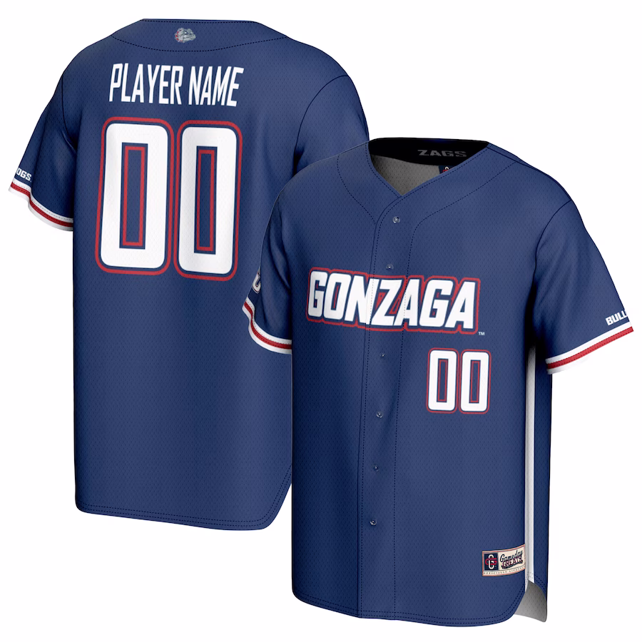 Gonzaga Bulldogs GameDay Greats Youth NIL Pick-A-Player Baseball Lightweight Jersey - Navy - Jersey