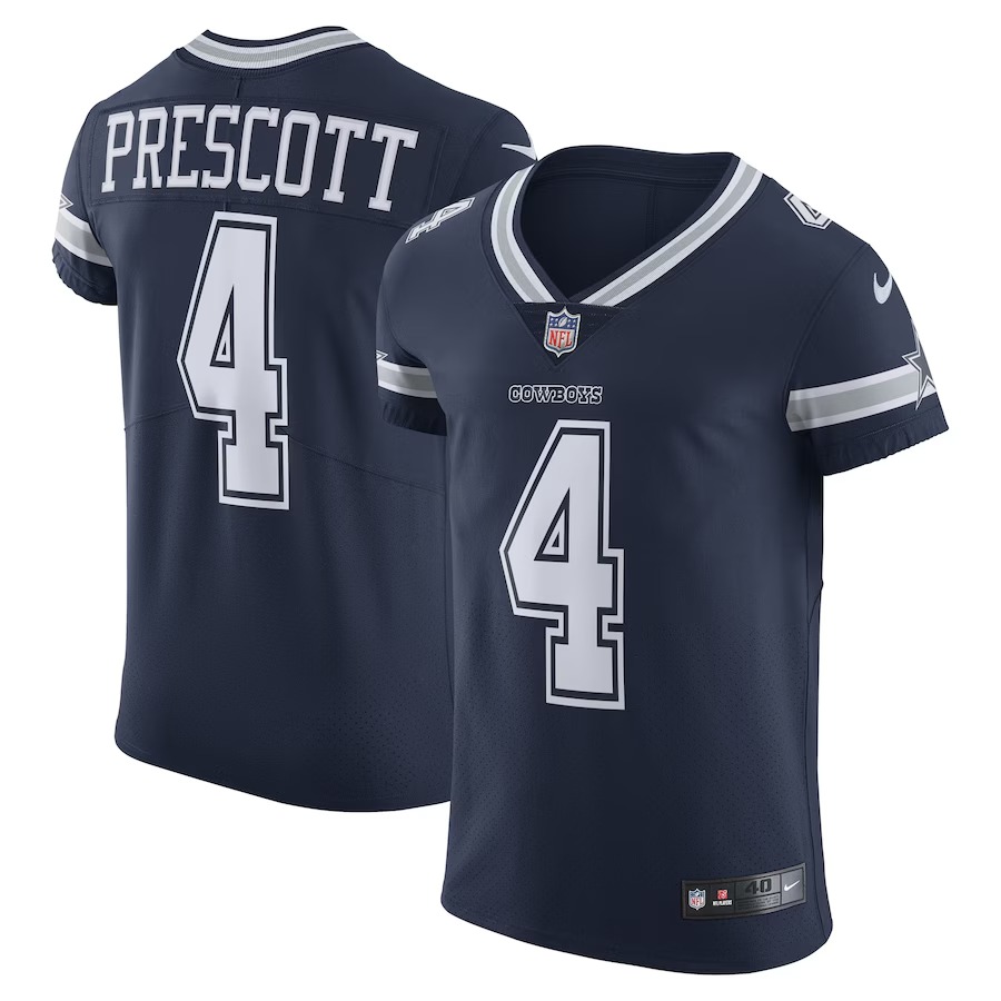 Men's Dallas Cowboys Dak Prescott Nike Navy Vapor Elite Player Team Jersey - Jersey