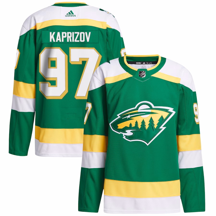Men's Minnesota Wild Kirill Kaprizov adidas Green Alternate Primegreen Authentic Player Jersey - Jersey
