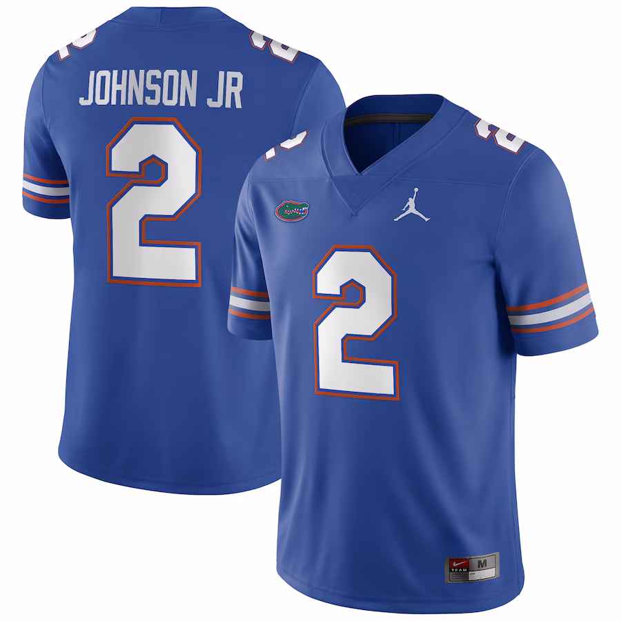 Montrell Johnson Jr. Florida Gators Nike NIL Football Game Jersey - Royal - Jersey