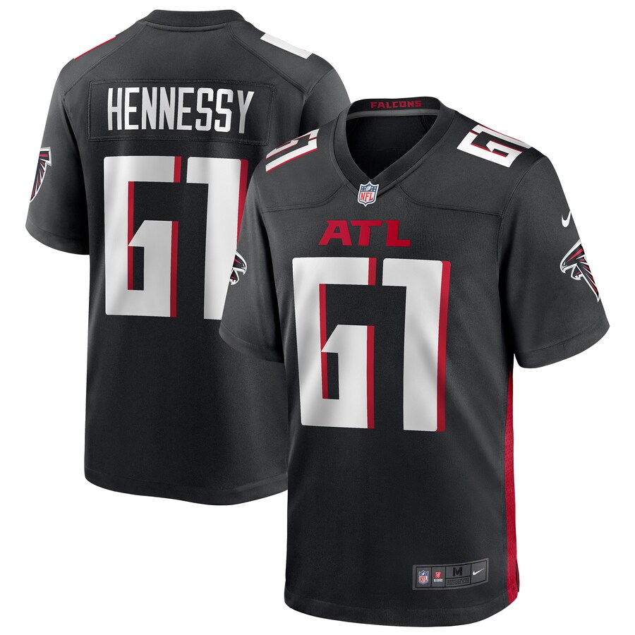 Men's Atlanta Falcons Matt Hennessy Nike Black Player Game Jersey - Jersey